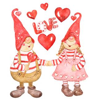 Gnome Valentine’s Day wallpaper