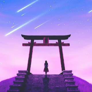 Purple Chinese wallpaper