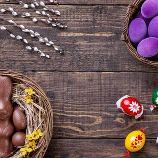 Chocolate Easter bunny wallpaper