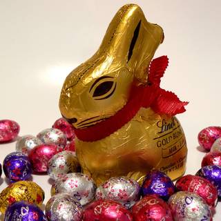 Chocolate Easter bunny wallpaper
