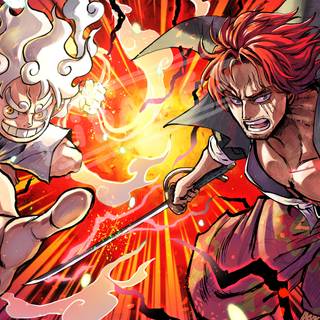 Luffy vs Shanks wallpaper