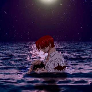 Luffy vs Shanks wallpaper