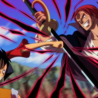 Luffy vs Shanks wallpaper