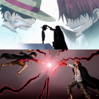 Luffy vs Shanks wallpaper
