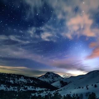 Winter sky PC wallpaper