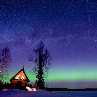 Winter sky PC wallpaper