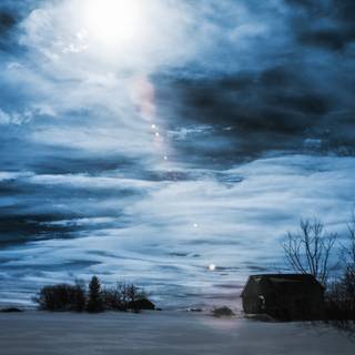 Winter sky PC wallpaper