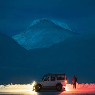 Car winter 4k wallpaper