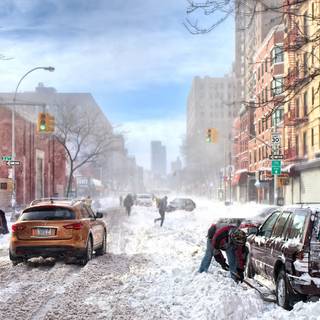 4k car winter wallpaper