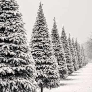 Winter trees and snow wallpaper
