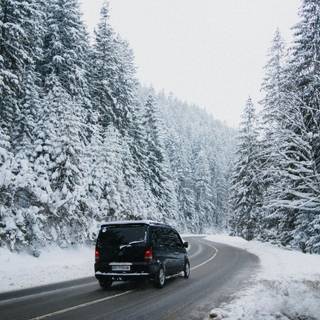 Car winter 4k wallpaper