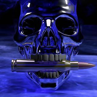 Digital skull wallpaper