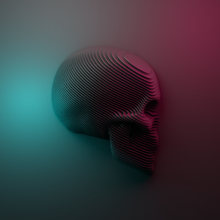 Digital skull wallpaper