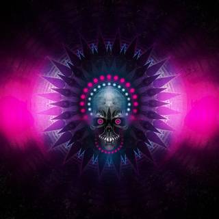 Digital skull wallpaper