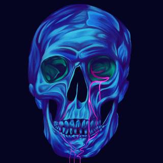 Digital skull wallpaper