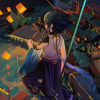 Xiao Genshin phone wallpaper