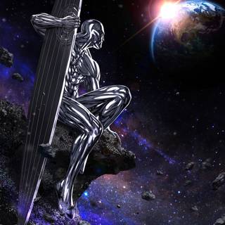 Silver Surfer iPhone wallpaper