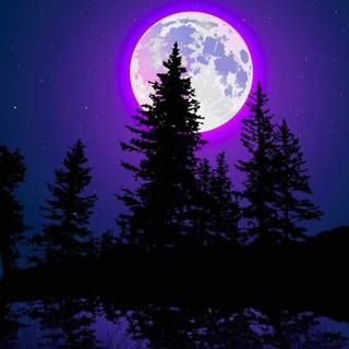 Moon night iPhone wallpaper