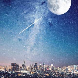 Moon night iPhone wallpaper