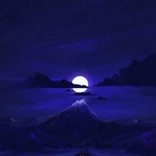 Moon night iPhone wallpaper