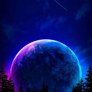 Moon night iPhone wallpaper