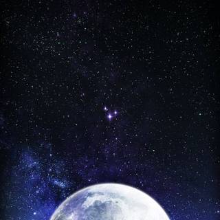 Moon night iPhone wallpaper