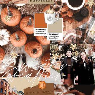 Fall collage iPhone wallpaper