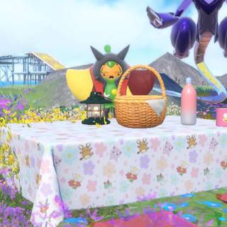 Easter picnic wallpaper