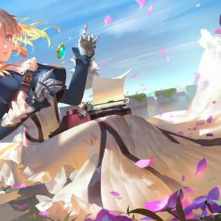 Anime girl nature wallpaper