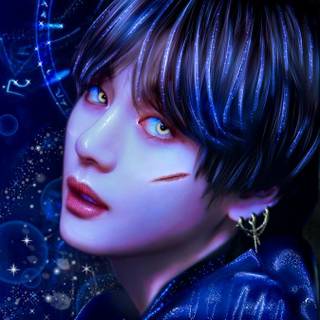 BTS V fanart wallpaper