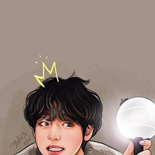 BTS V fanart wallpaper