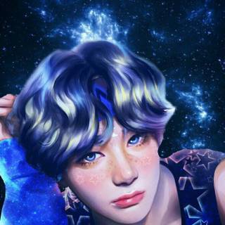 BTS V fanart wallpaper