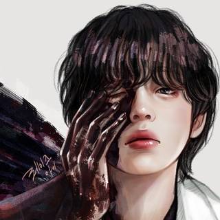 BTS V fanart wallpaper