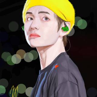 BTS V fanart wallpaper