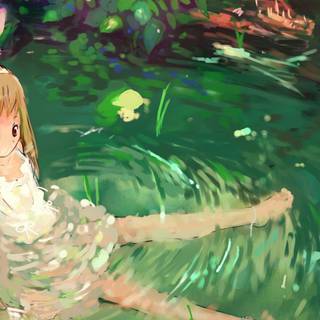 Anime girl nature wallpaper