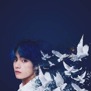 BTS V fanart wallpaper