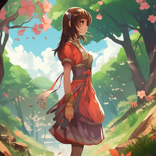 Anime girl nature wallpaper