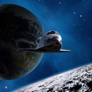 Space shuttle 1366x768 wallpaper