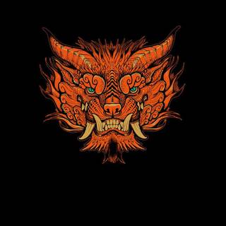 Black and orange desktop wallpaper