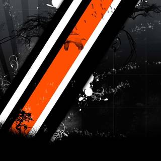 Black and orange desktop wallpaper