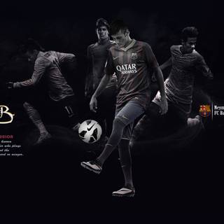 Neymar black desktop wallpaper