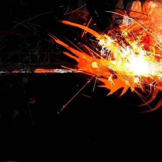 Black and orange desktop wallpaper