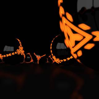 Black and orange desktop wallpaper