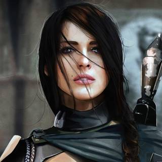 TV girl 4k wallpaper