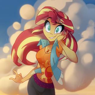 TV girl 4k wallpaper