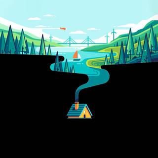 Flat phone wallpaper