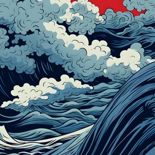 Red and blue iPhone wallpaper