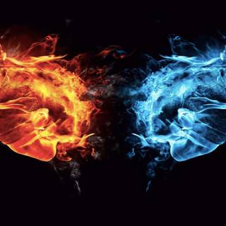 Red and blue iPhone wallpaper