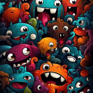 iPhone monster wallpaper