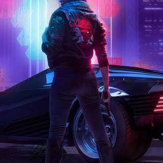 Cyberpunk girl iPhone wallpaper